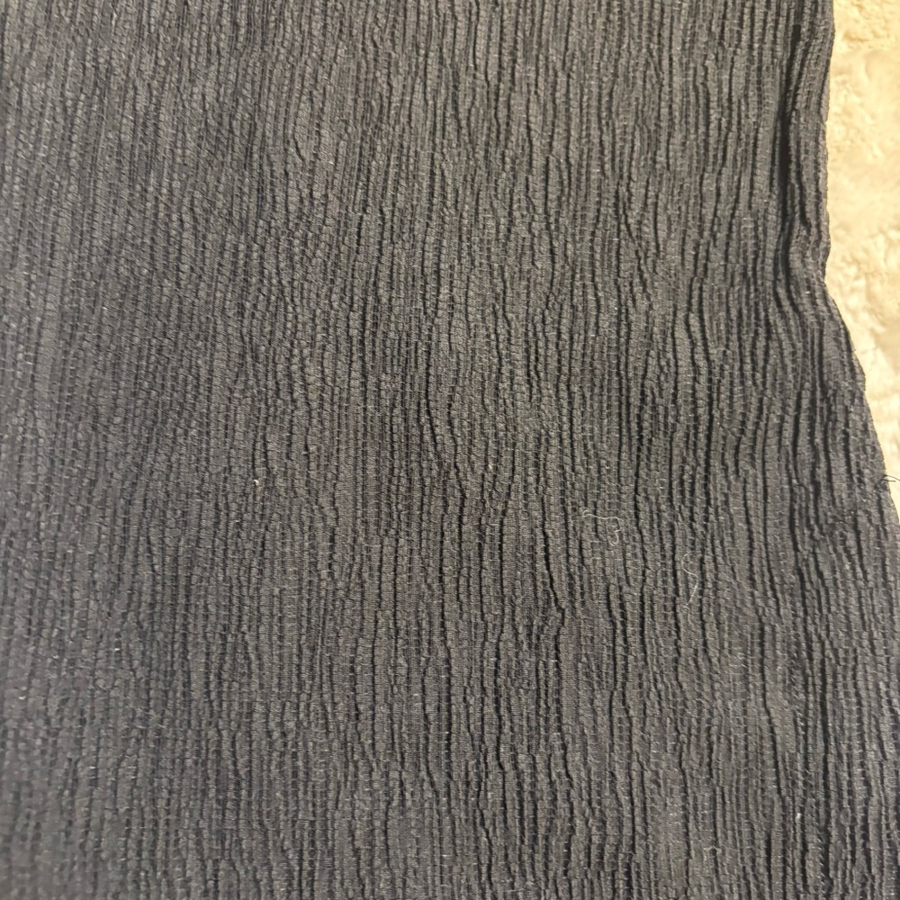 H&M Pants Small Black Crepe Textured Knit Flare BootCut Elastic Waist Side Slits - Picture 9 of 13